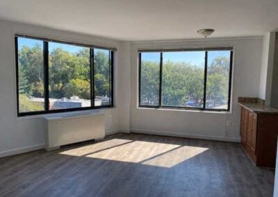 Beautiful greenery outside windows in a 5100 Connecticut apartment